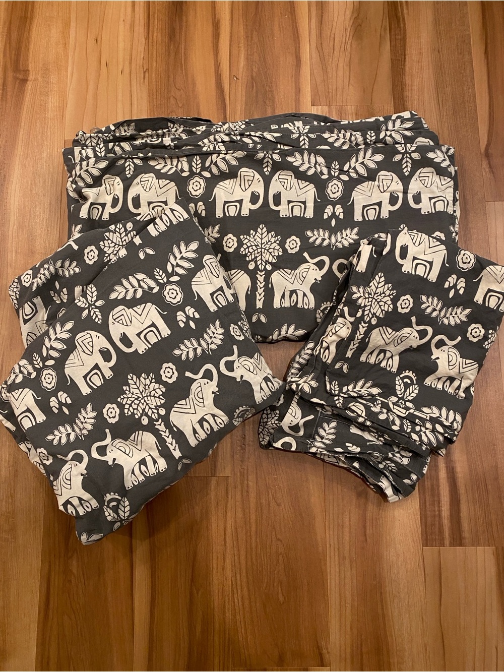 Company Store Duvet 4-piece Set, Elephant Boho Block Print